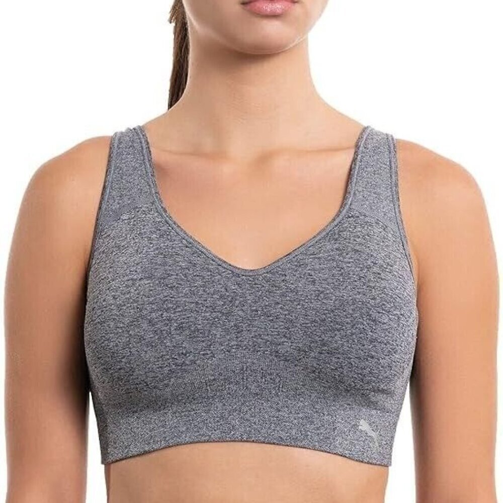Puma Women's Performance Sports Bra Seamless Outdoor Gym Training Athleisure XL